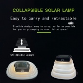 Solar powered Rechargeable Led collapsible solar lamp Camping Lantern Collapsible water cup Camping Light