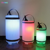 Popular Outdoor Wireless Rechargeable Ice Bucket Standing Ice Cooler Container Speaker Light