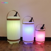 Popular Outdoor Wireless Rechargeable Ice Bucket Standing Ice Cooler Container Speaker Light