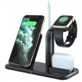 3 in 1 Wireless Charging Stand Station Fast Wireless Charger for watch/headphone/mobile phone