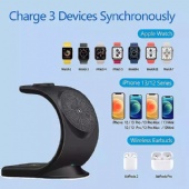 SCross-border magnetic suction vertical three-in-one wireless charger is suitable for apple 13 mobile phone watch wireless charger bracket