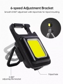 Multifunctional portable USB Mini key chain light High light COB work light Repair light emergency outdoor